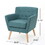 Club Chair, Mid-Century Modern Fabric Club Chair, Dark Teal / Natural N821P201419