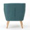 Club Chair, Mid-Century Modern Fabric Club Chair, Dark Teal / Natural N821P201419