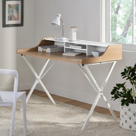 Computer Desk, White+Oak N822P204192