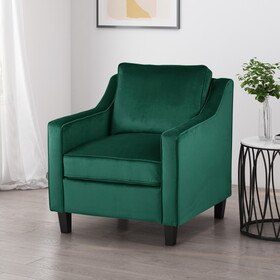 Velvet Club Chair, Green N825P201301