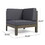 Brava X-Back Corner Chair + Table, Dark Grey N826P201316