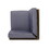Brava X-Back Corner Chair + Table, Dark Grey N826P201316