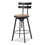 Metal Chair With Wooden Seat N827P202276