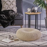 Knited Pouf, Beige N830P202342