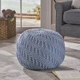 Knited Pouf, Teal N830P202344