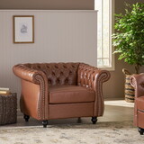 Comfy Arm Chair With Tufted Back, Modern For Living Room, Bedroom And Study N837P203400