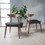 2 Pieces Dining Chairs, Solid Wood, Charcoal N838P203202