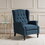 Dark Blue Tufted Fabric Arm Chair Recliner N840P202225