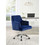 ACME Trenerry Office Chair in Blue Velvet & Chrome Finish OF00117