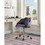 ACME Rowse Office Chair in Dark Gray Velvet & Chrome Finish OF00118