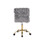 ACME Arundell Office Chair in Gray Faux Fur & Gold Finish OF00121