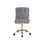 ACME Arundell Office Chair in Gray Faux Fur & Gold Finish OF00121