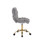 ACME Arundell Office Chair in Gray Faux Fur & Gold Finish OF00121