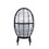 ACME Penelope Patio Lounge Chair, Light Gray Fabric & Black Finish OT01098