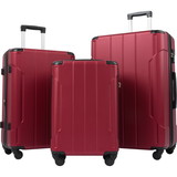 Hardshell Luggage Sets 3 pcs Spinner Suitcase with Tsa Lock Lightweight 20