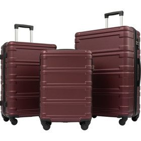 Hardshell Luggage Sets 3 pcs Spinner Suitcase with Tsa Lock Lightweight 20"24"28" PP282472Aaz