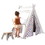 Kids Play Tent - 4 in 1 Teepee Tent with Stool and Climber, Foldable Playhouse Tent for Boys & Girls PP283078AAE
