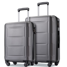 Expanable Spinner Wheel 2 Piece Luggage Set Abs Lightweight Suitcase with Tsa Lock 20inch+28inch PP293397Aab