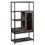 Home Office Bookcase and Bookshelf 5 Tier Display Shelf with Doors and Drawers, Freestanding Multi-functional Decorative Storage Shelving, Vintage Brown Industrial Style (Brown) PP295217DAA
