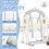 Toddler Slide and Swing Set 5 in 1, Kids Playground Climber Slide Playset with Basketball Hoop Freestanding Combination for Babies Indoor & Outdoor PP304159AAE