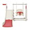 4 in 1 Toddler Slide and Swing Set, Kids Playground Climber Slide Playset with Basketball Hoop,Freestanding Combination for babies PP313705AAJ
