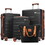Luggage Sets 4 Piece, Expandable ABS Durable Suitcase with Travel Bag, Carry on Luggage Suitcase Set with 360&#176; Spinner Wheels, black and brown PP314640AAB