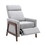 Wood-Framed Upholstered Recliner Chair Adjustable Home Theater Seating with Thick Seat Cushion and Backrest Modern Living Room Recliners, Gray PP317337AAE