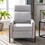 Wood-Framed Upholstered Recliner Chair Adjustable Home Theater Seating with Thick Seat Cushion and Backrest Modern Living Room Recliners, Gray PP317337AAE