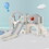 Toddler Slide and Swing Set 7 in 1, Kids Playground Climber Slide Playset with Basketball Hoop Freestanding Combination for Babies Indoor & Outdoor PP321361AAE