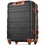 20-inch Carry-on Luggage with Expandable Travel Bag Set, ABS Hard Shell Two-piece suitcase set, black and brown PP531908AAA