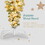 GO 6 FT Upside Down Christmas Tree with White Flocking, 360 LED Warm Lights X-mas and 8 Golden Star Decorations PX311461AAA