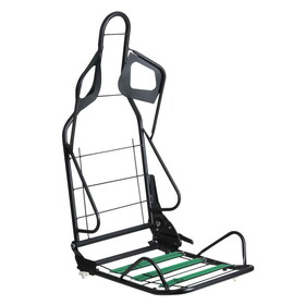 2-Piece Ergonomic Racing Seats with Adjustable Double Slides,PVC Racing Simulator Game Seats,Black