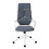 Techni Mobili Modern Studio Office Chair, Grey/White RTA-2023-GRY