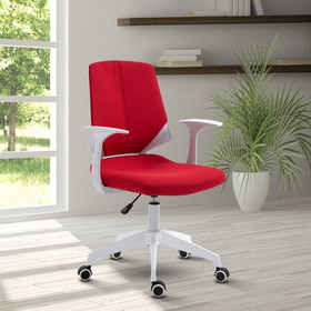 Techni Mobili Height Adjustable Mid Back Office Chair, Red RTA-3240-RED