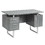 Techni Mobili Modern Office Desk with Storage, Grey RTA-7002-GRY