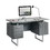 Techni Mobili Modern Office Desk with Storage, Grey RTA-7002-GRY