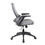 Techni Mobili Mid-Back Mesh Task Office Chair with Height Adjustable Arms, Grey RTA-8030-GRY