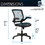 Techni Mobili Mesh Task Office Chair with Flip-Up Arms, Black RTA-8050-BK