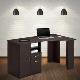 Techni Mobili Classic Office Desk with Storage, Espresso RTA-8408-ES