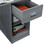 Techni Mobili Modern Office Desk with Hutch, Grey RTA-8409-GRY