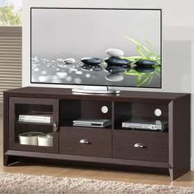 Techni Mobili Modern TV Stand with Storage for TVs up to 60", Wenge RTA-8807-WN