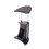 Techni Mobili Sit-to-Stand Rolling Adjustable Laptop Cart with Storage, Black RTA-B005-BK46