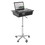 Techni Mobili Folding Table Laptop Cart, Graphite RTA-B006-GPH06