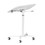 Techni Mobili White Sit to Stand Mobile Laptop Computer Stand with Height Adjustable and Tiltable Tabletop RTA-B008-WHT