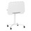Techni Mobili White Sit to Stand Mobile Laptop Computer Stand with Height Adjustable and Tiltable Tabletop RTA-B008-WHT