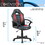 Techni Mobili Kid's Gaming and Student Racer Chair with Wheels, Red RTA-KS40-RED