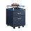Techni Mobili Rolling File Cabinet with Glass Top, Graphite RTA-S06-GPH06