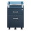 Techni Mobili Rolling File Cabinet with Glass Top, Graphite RTA-S06-GPH06