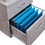 Techni Mobili Rolling File Cabinet with Glass Top, Grey RTA-S06-GRY