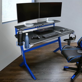 Techni Sport Blue Stryker Gaming Desk, Blue RTA-TS201-BL